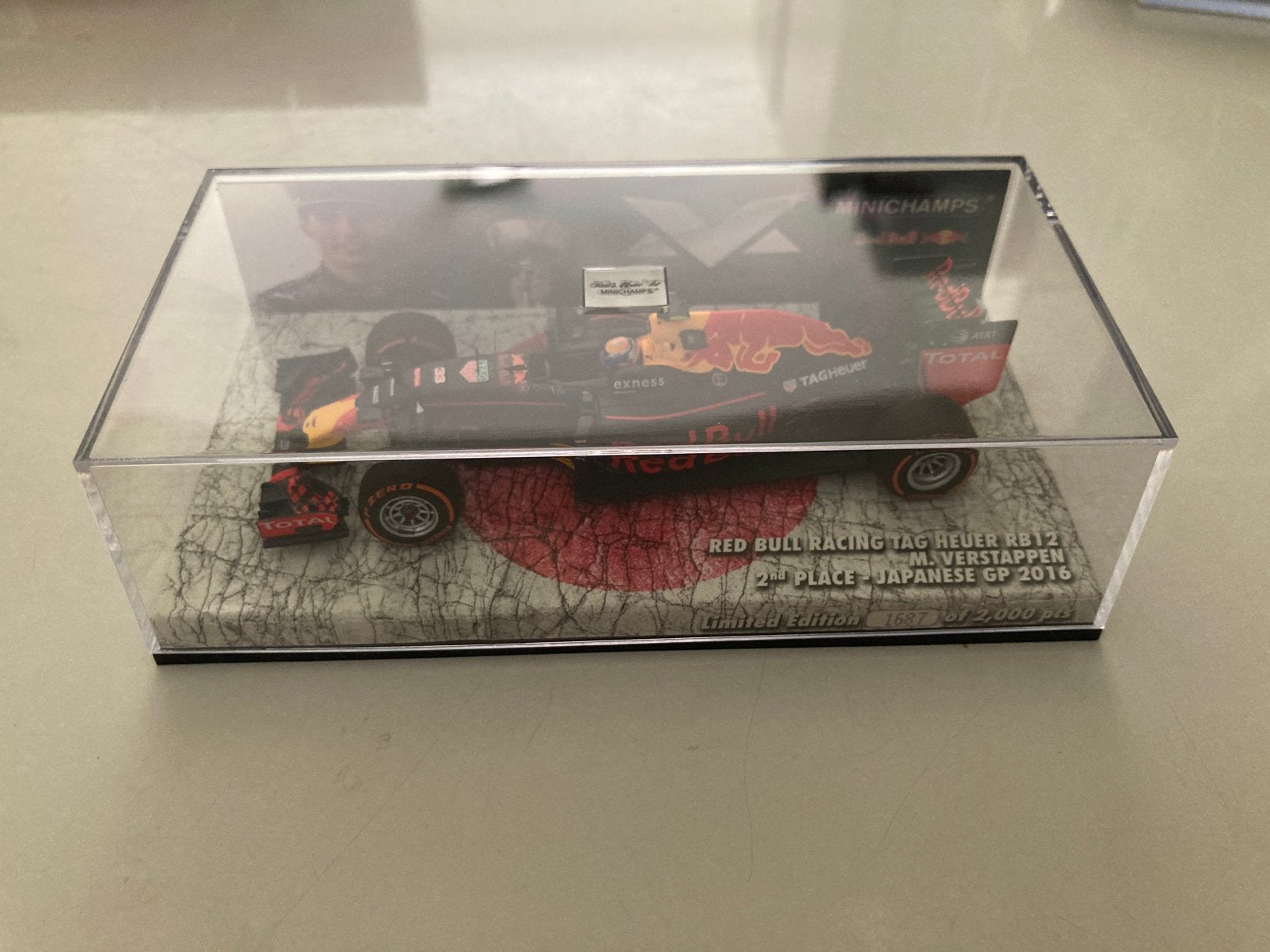 Max Verstappen rb12 japanese gp 2016 1/43, Ophalen of Verzenden, Nieuw, Formule 1