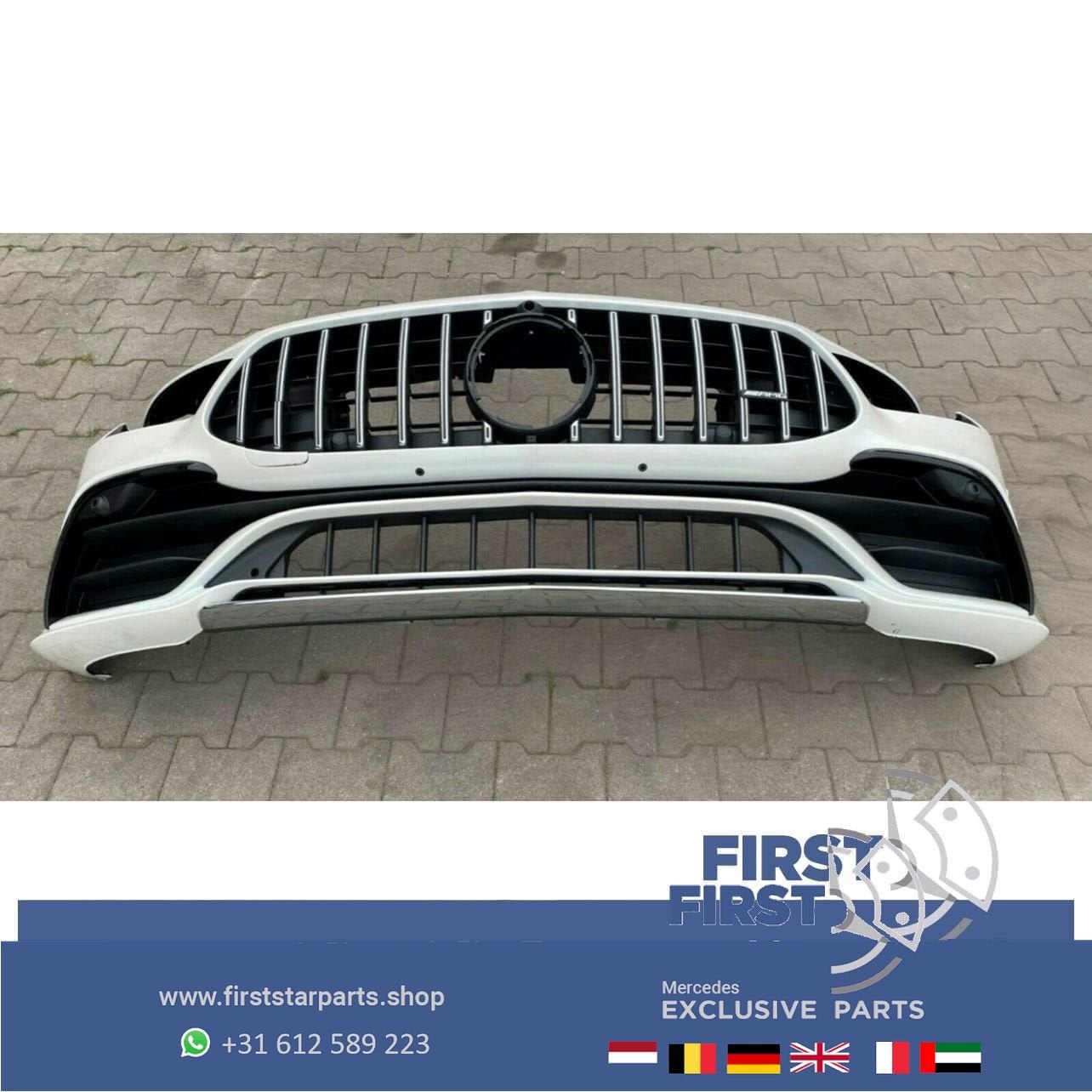 X290 W290 GT 43 53 4 DOORS COUPÉ AMG VOORBUMPER WIT COMPLEET, Gebruikt, -, Voor, Ophalen of Verzenden