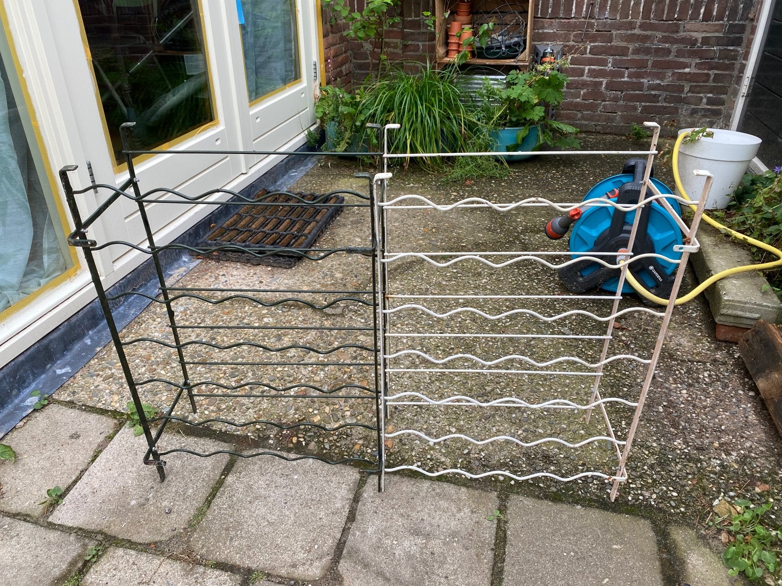 GRATIS WIJNREKKEN - metaal -  laag en hoog, Huis en Inrichting, Woonaccessoires | Wijnrekken, Ophalen, Gebruikt, Metaal