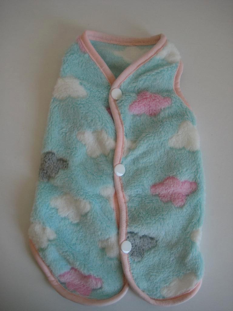 Hondenvest maat S mintgroen met roze wolkenopdruk NIEUW!, Dieren en Toebehoren, Hondenkleding, Ophalen of Verzenden, Nieuw, Hondenvest