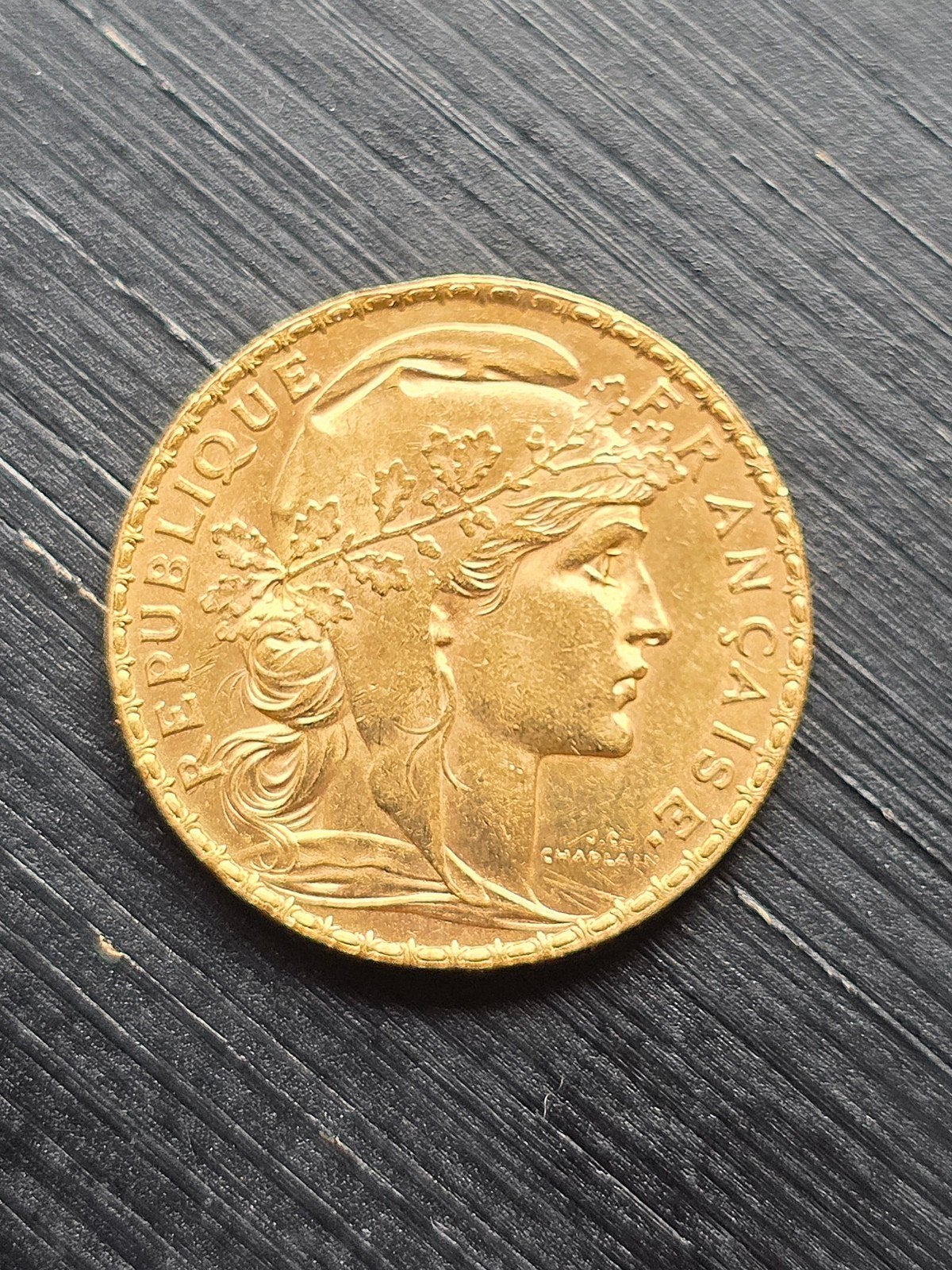 Gouden 20 Francs Frankrijk 1913 – Marianne & Haan, Ophalen of Verzenden, Overige waardes, Losse munt, Goud