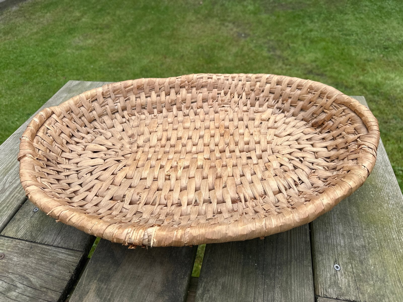 Ovale rieten mand - Decoratieve schaal, Ophalen