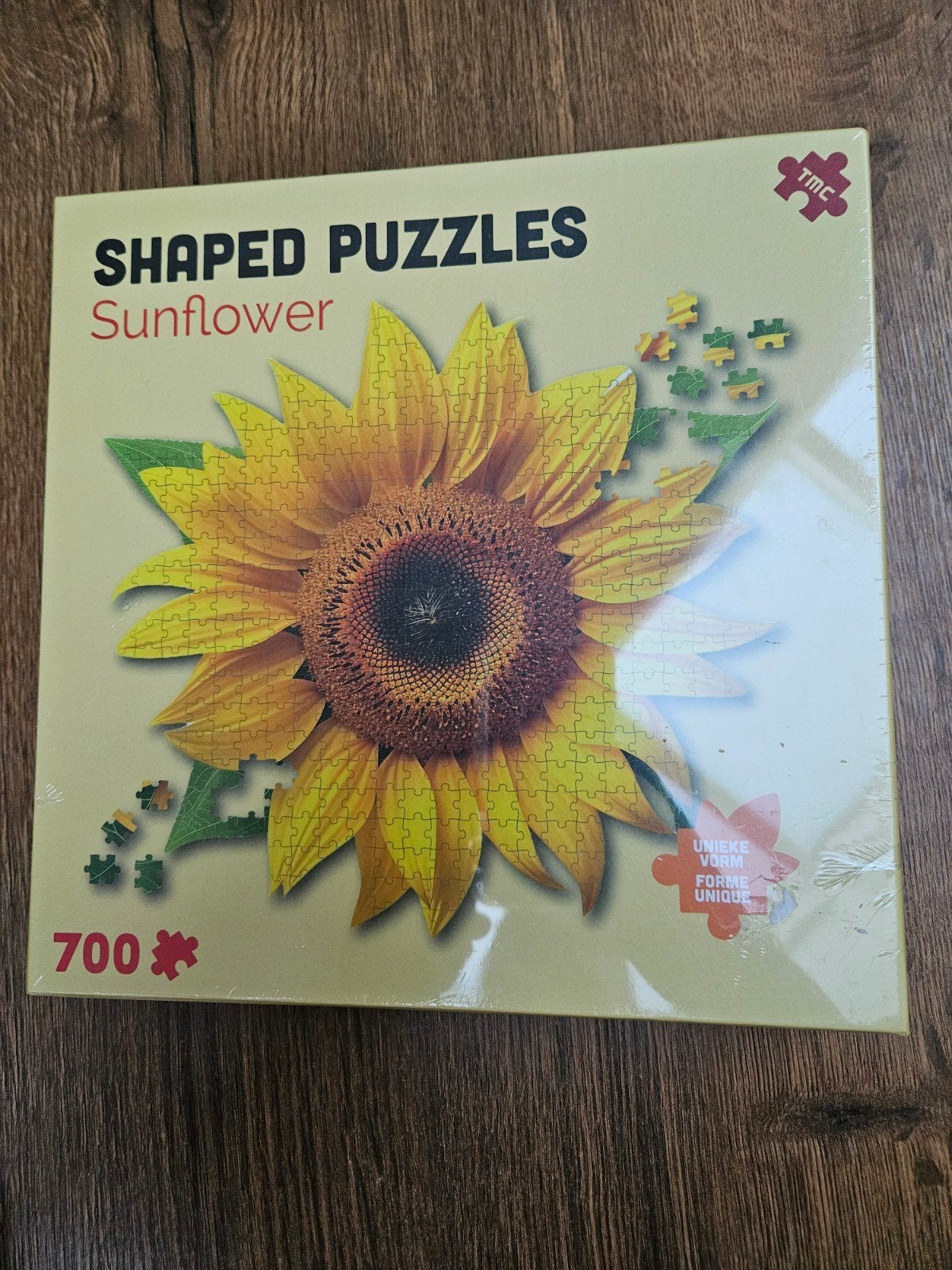 Zonnebloem Legpuzzel - 700 stukjes - Unieke Vorm, Ophalen of Verzenden, 500 t/m 1500 stukjes, Nieuw, Legpuzzel