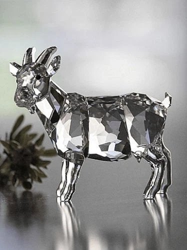 Swarovski Geit met jonge incl. dozen en certificaten, Ophalen of Verzenden, Nieuw, Figuurtje