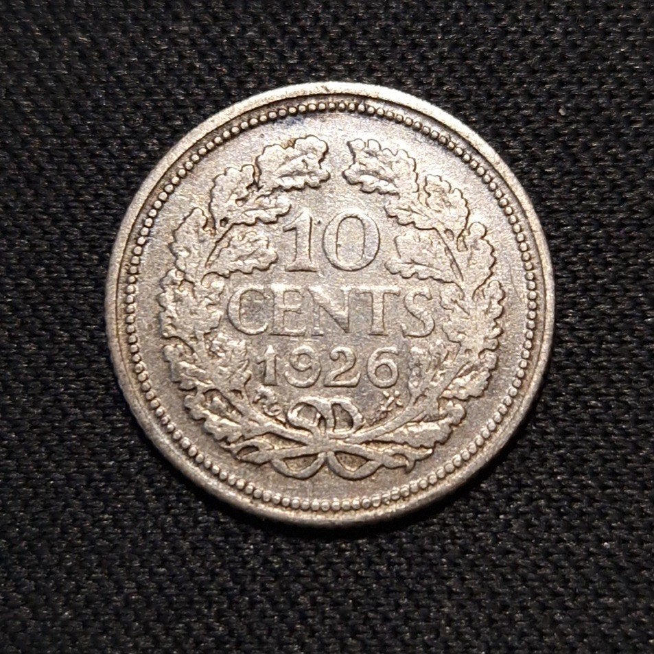10 cent 1926, Verzenden, Zilver, 10 cent, Koningin Wilhelmina
