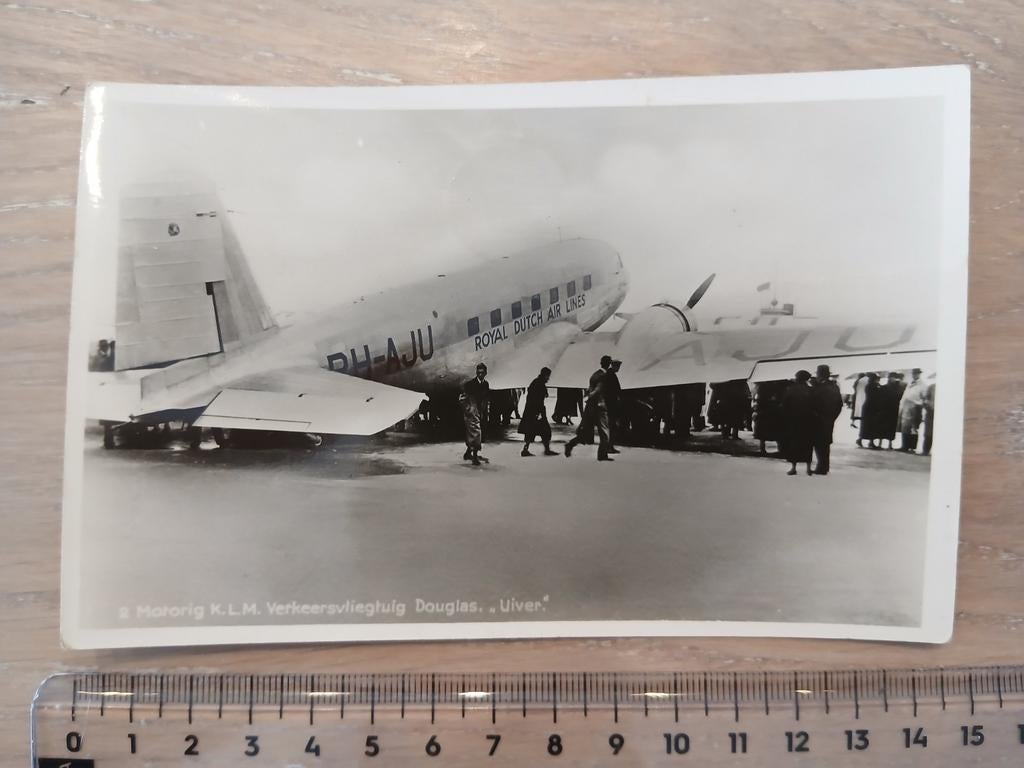Douglas DC2 PH-AJU Uiver KLM Vliegtuig kaart 1934 Luchtvaart, Verzamelen, Ophalen of Verzenden, Zo goed als nieuw, Kaart, Foto of Prent