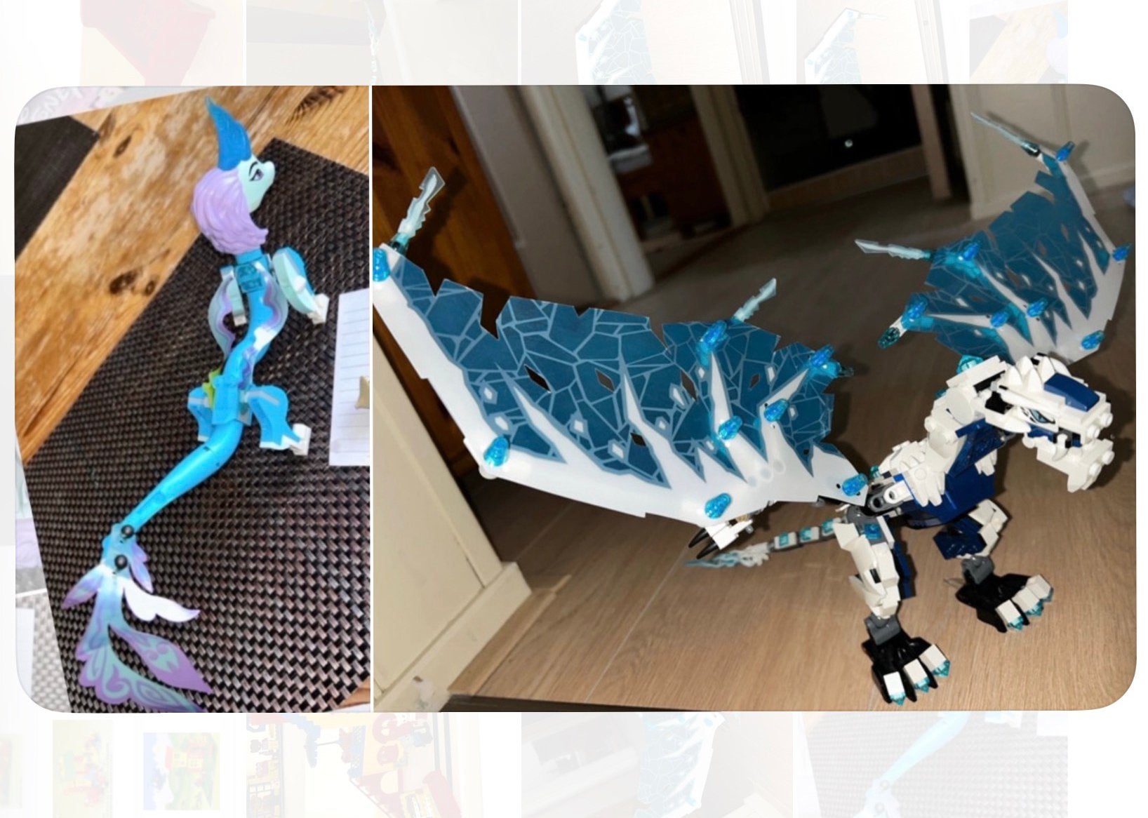 Lego draken €7.99-35 draak Sisu en Ninjago 70678 ijsdraak, Ophalen of Verzenden, Zo goed als nieuw, Lego