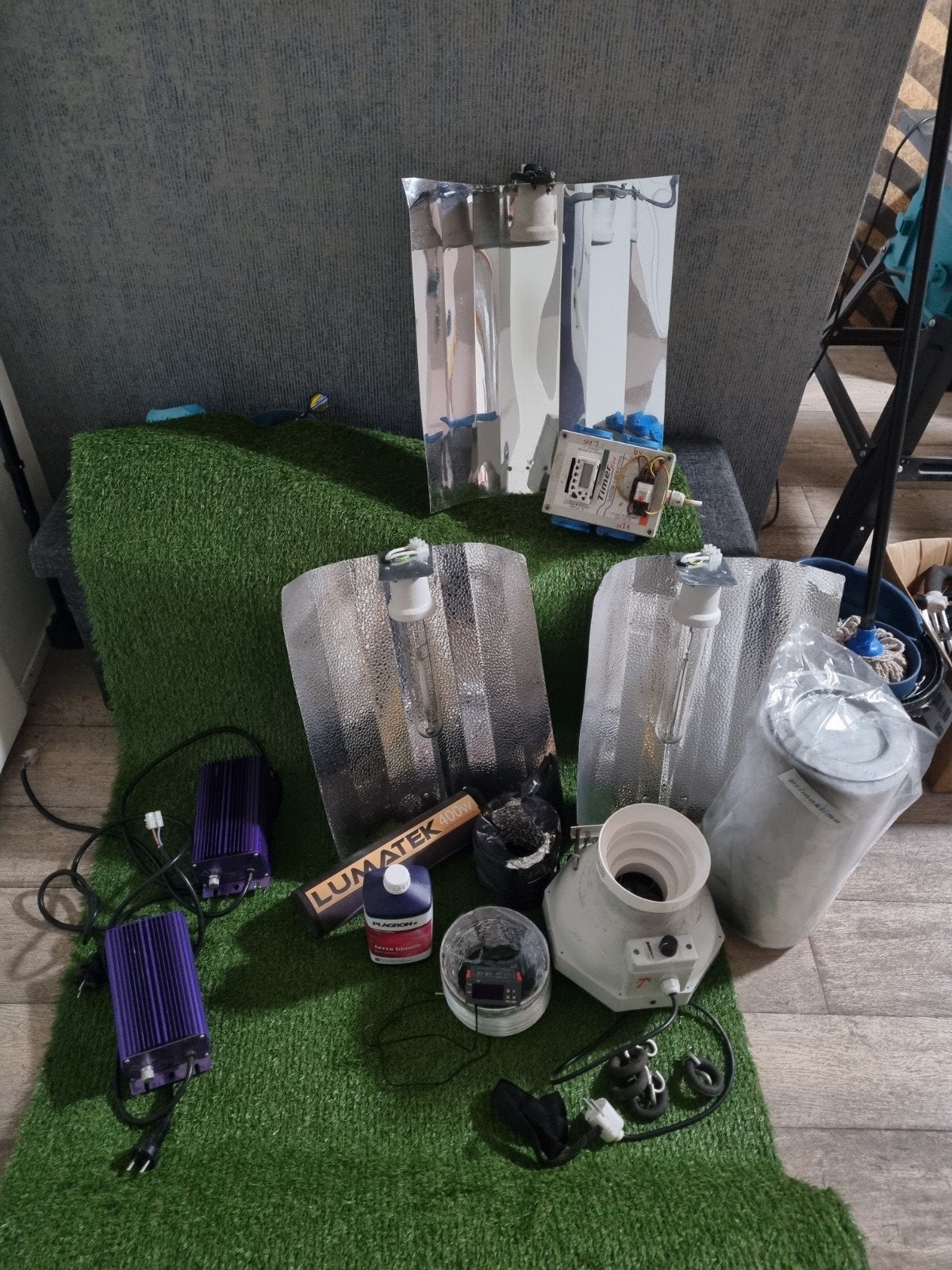 kweek set lumatec 2x 400 met timer box, Tuin en Terras, Kweekspullen, Ophalen of Verzenden, Gebruikt, Kweeklamp