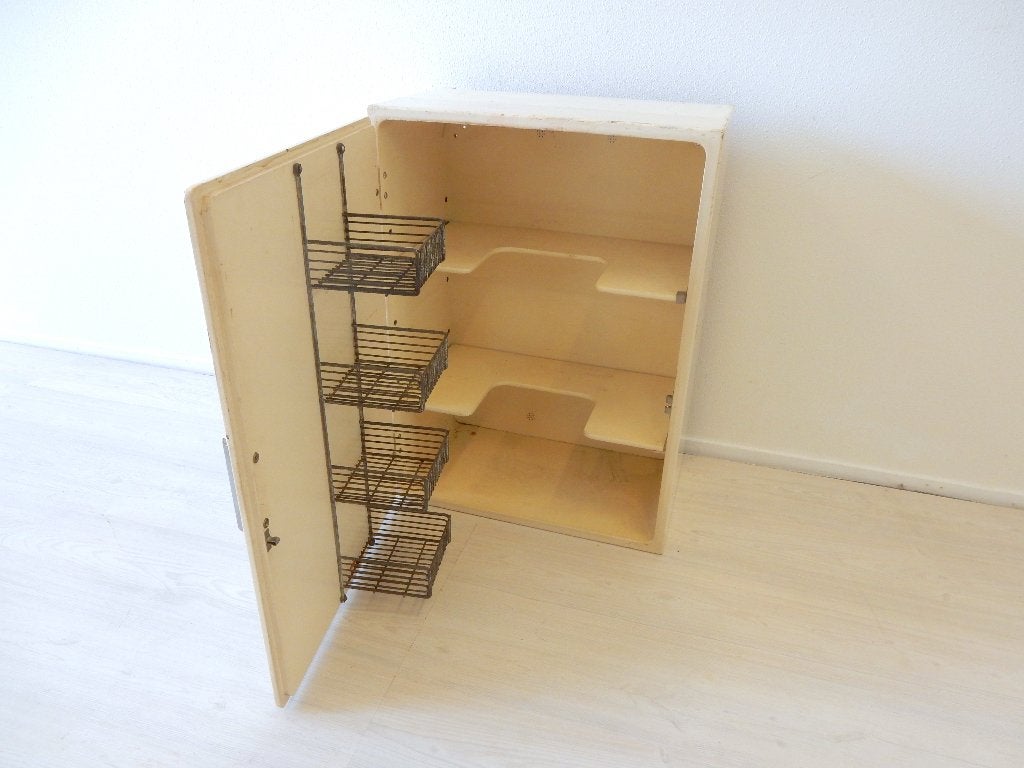 vintage jaren 50 piet zwart kast Bruynzeel keuken kast, Huis en Inrichting, Gebruikt, ., Beige, .