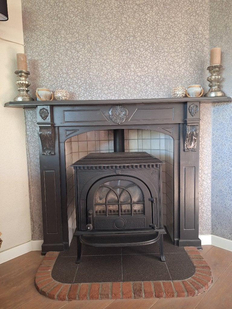 Originele gietijzeren Jotul gaskachel., Huis en Inrichting, Ophalen, Gas, Zo goed als nieuw, Vrijstaand