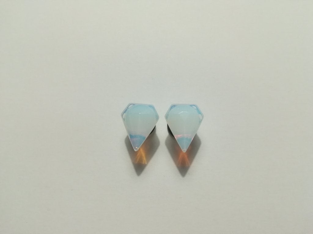 Single Flared Plug Plugs Steen Wit Rainbow 10 mm, Ophalen of Verzenden, Nieuw, Overige materialen, Oor- of Traguspiercing