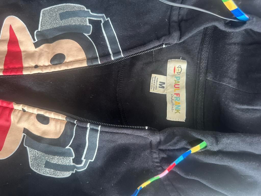 Paul Frank Hoodie met Julius de Aap - Maat M, Kleding | Dames, Ophalen of Verzenden, Gedragen, Maat 38/40 (M), Zwart