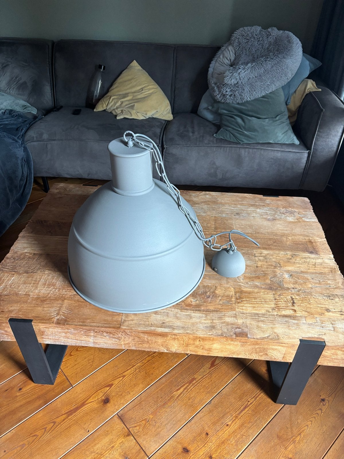 Nieuwe Tygo hanglamp grijs Ø49cm - E27 fitting, Ophalen, Zo goed als nieuw, Metaal, E27 (groot)