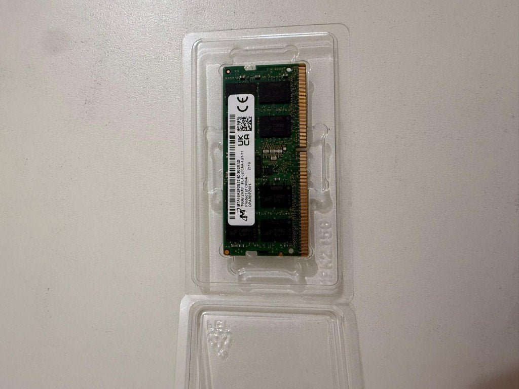 Micron MTA rambankje ddr4 16GB 3200AA, Computers en Software, RAM geheugen, Gebruikt, DDR4, Ophalen of Verzenden, Laptop