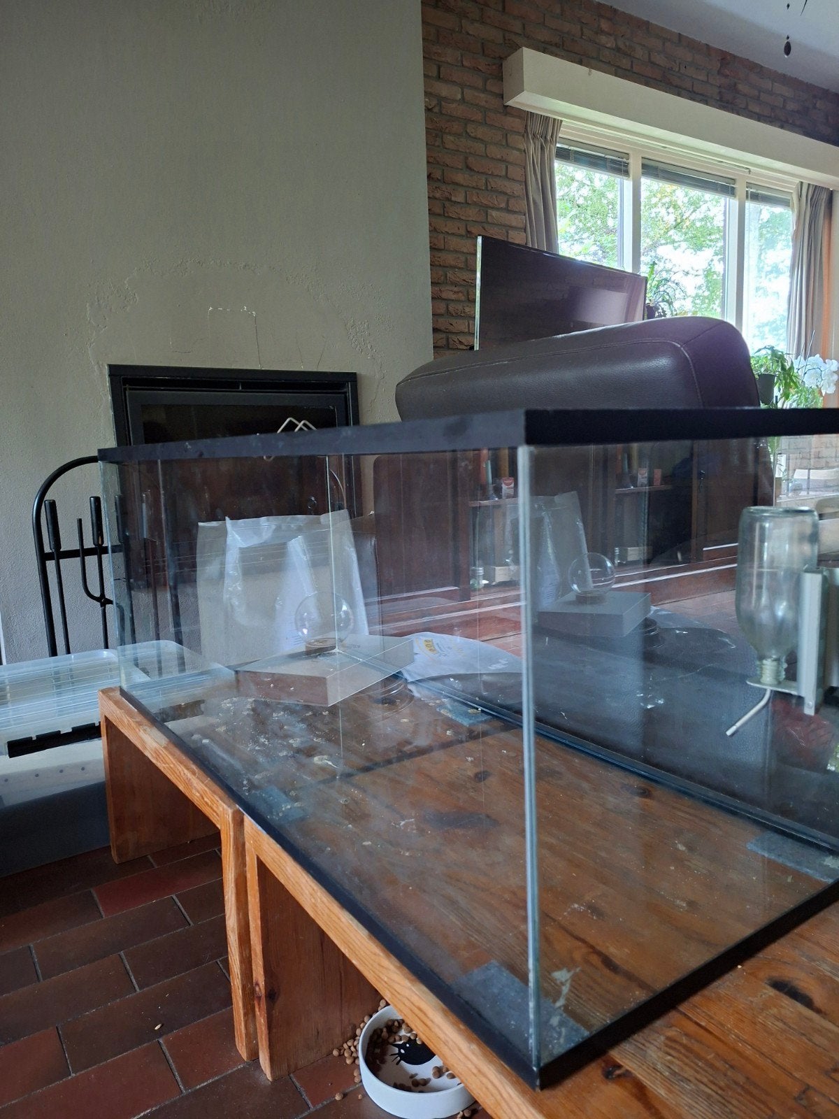 Terrarium met plaat erop., Gebruikt, Overige typen, Hamster, 75 tot 110 cm