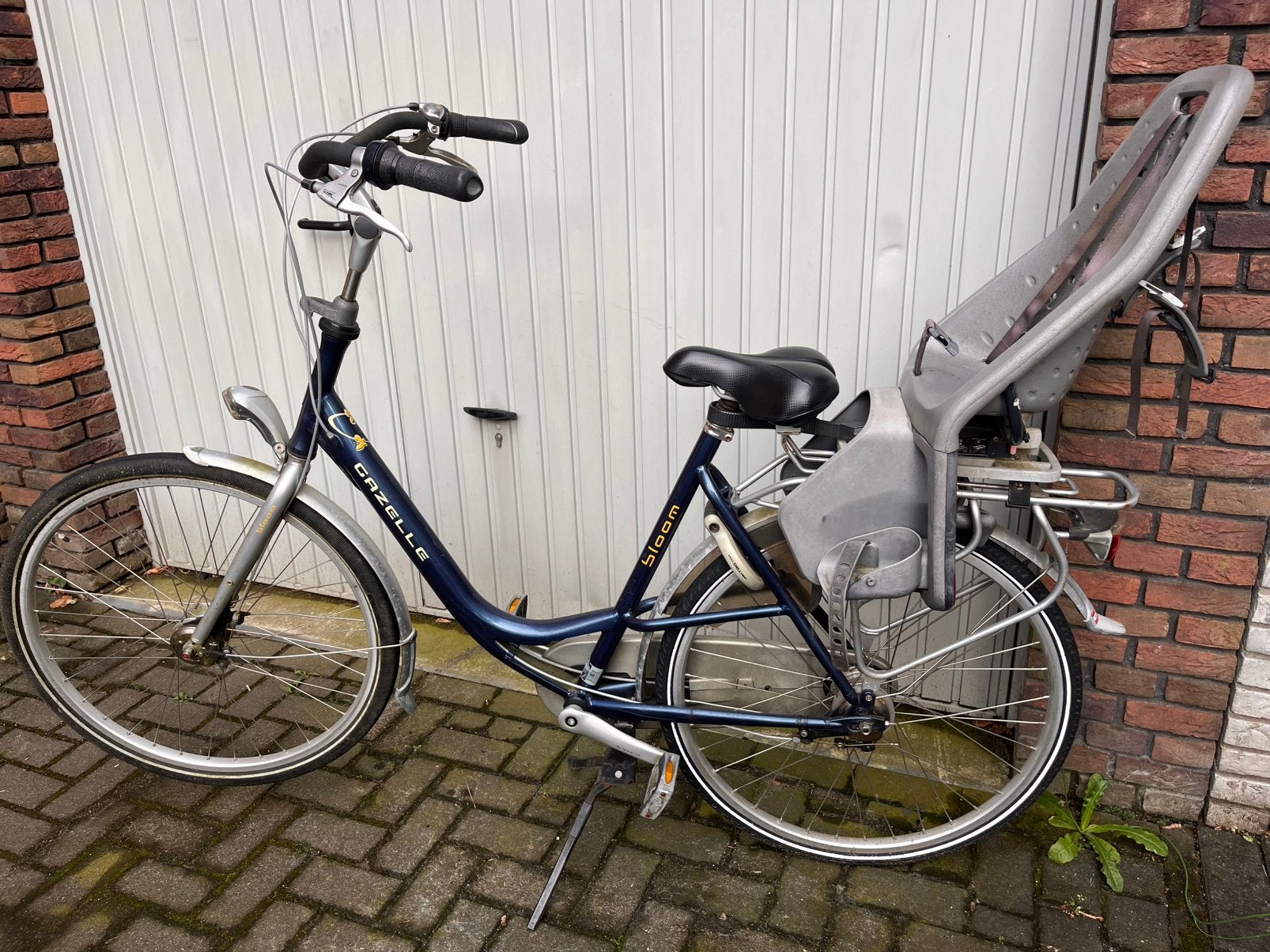 Gazelle Bloom damesfiets met Yepp achterzitje, Ophalen, Gebruikt, Versnellingen, 56 cm of meer
