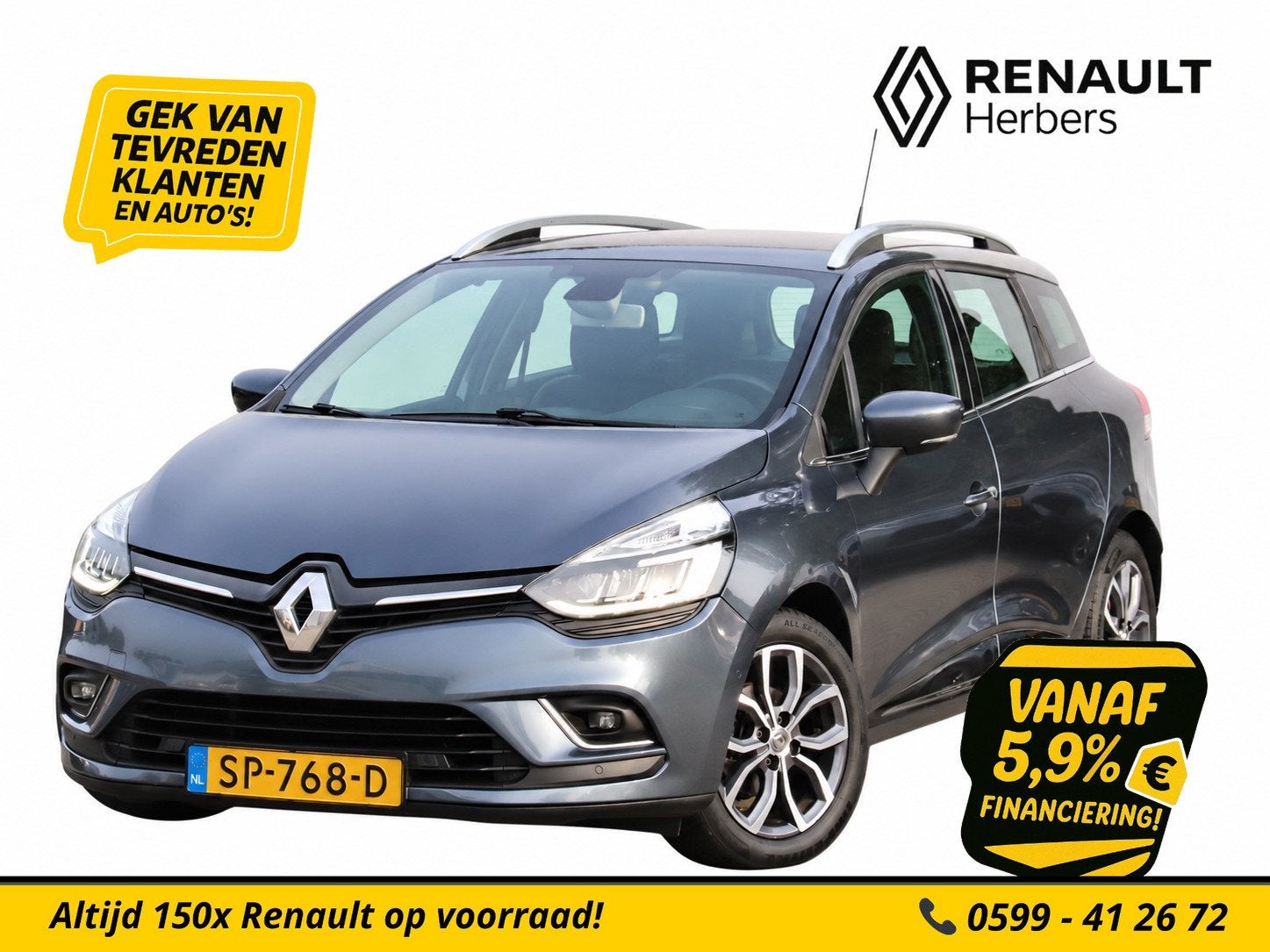 Renault Clio Estate 1.2 TCe Intens CAMERA / NAVI / PDC V+A /, Stof, Gebruikt, Euro 6, 4 cilinders