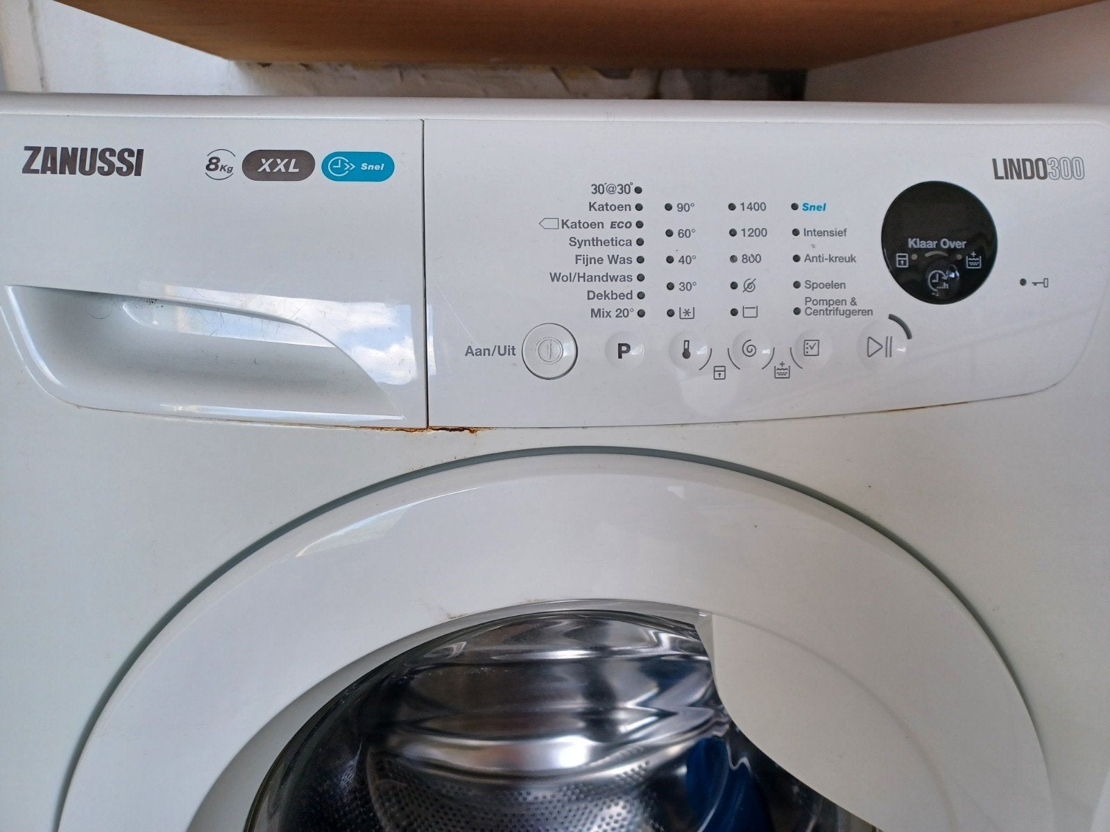 Zanussi Lindo300 Wasmachine 8kg XXL - Gebruikt, 1200 tot 1600 toeren, Gebruikt, 8 tot 10 kg, Voorlader