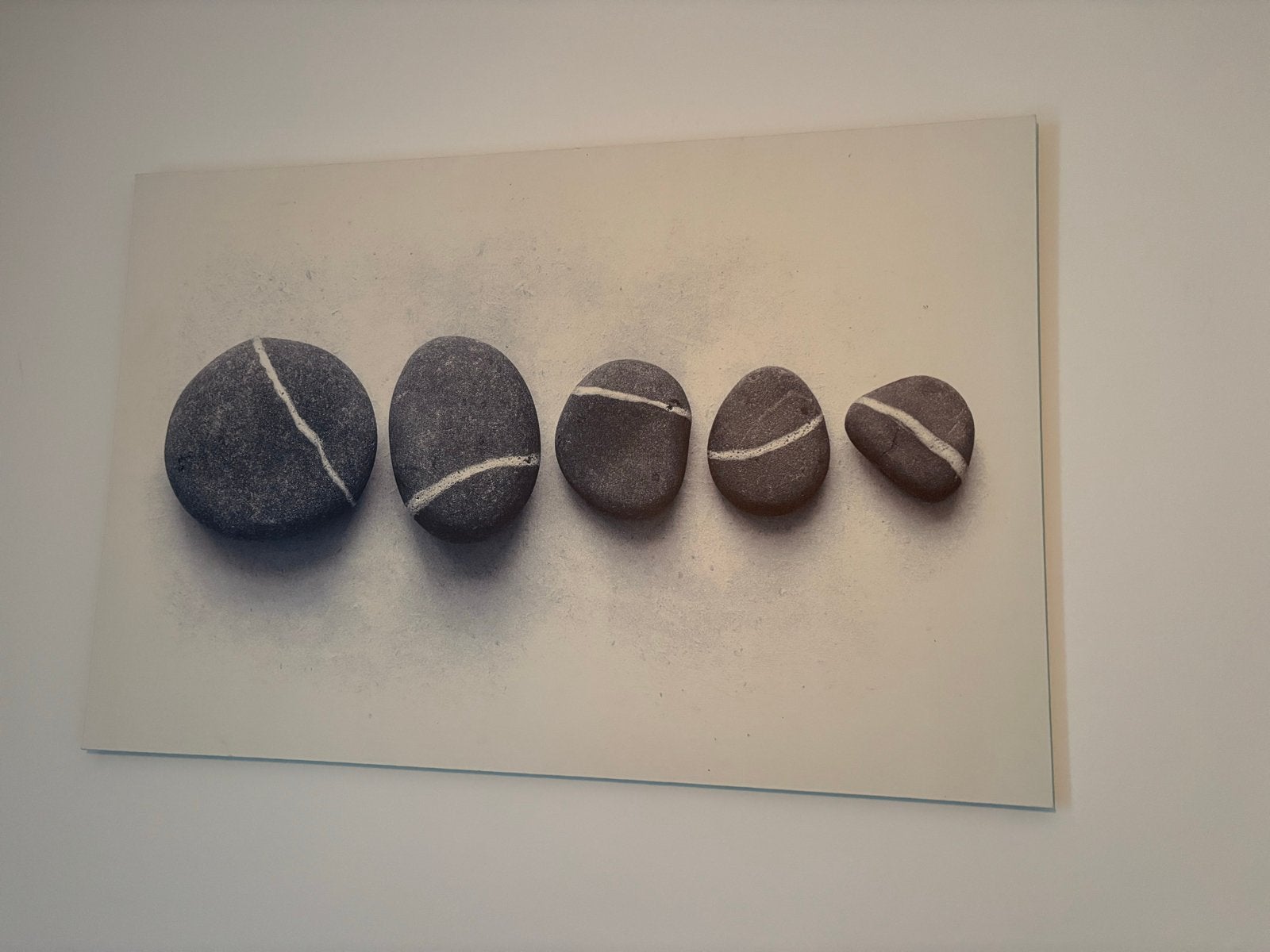 Canvas met stenen (78 cm x 118 cm), Huis en Inrichting, Woonaccessoires | Schilderijen, Tekeningen en Foto's, Ophalen, 100 tot 125 cm