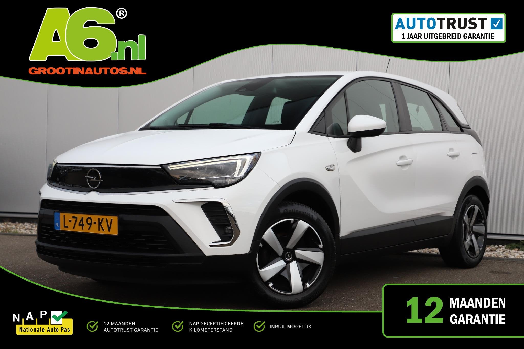 Opel Crossland 1.2 Edition | NIEUW MODEL | Navigatie Achteru, Auto's, Voorwielaandrijving, 83 pk, Stof, Gebruikt