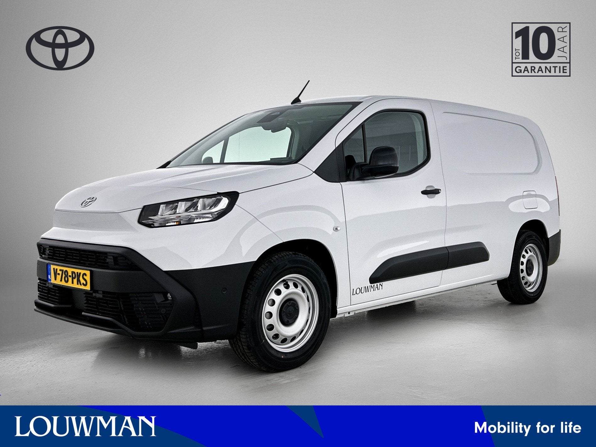 Toyota PROACE CITY Electric 10th Anniversary Long 50 kWh | T, Zwart, Wit, Origineel Nederlands, 2 stoelen