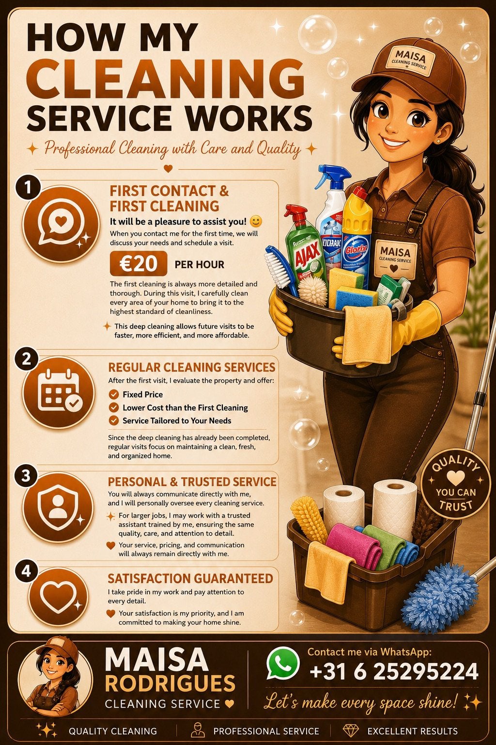 Cleaner, Schoonmaken