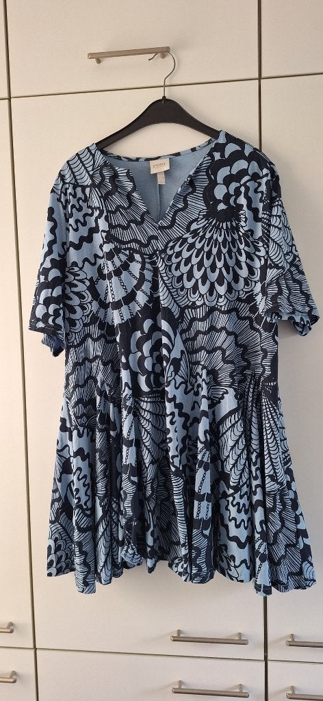 Pure by Ulla Popken jurk (Nieuw), Pure, Blauw, Jurk, Nieuw