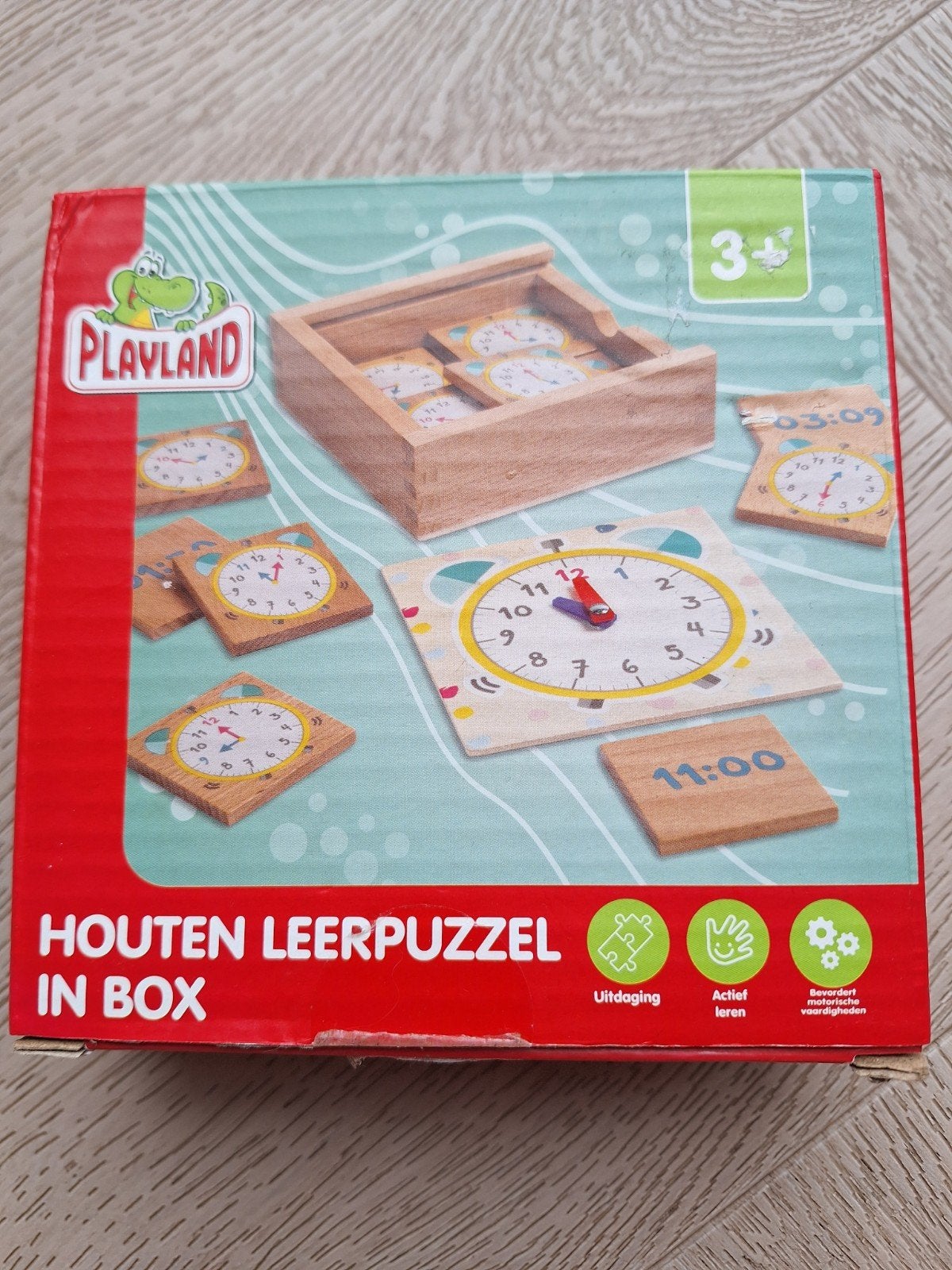 Houten leerpuzzel klok, Ophalen of Verzenden, Zo goed als nieuw, Rekenen