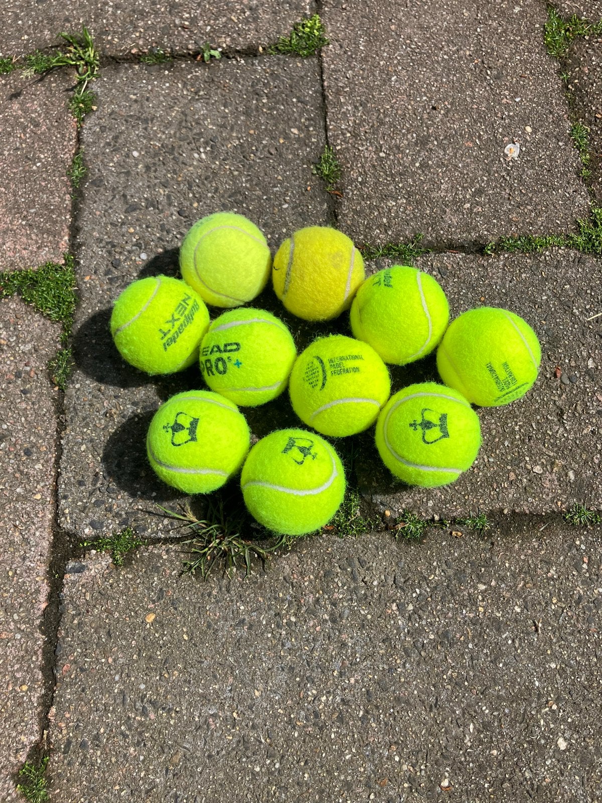 10 gebruikte tennisballen voor de hond, Ophalen, Gebruikt
