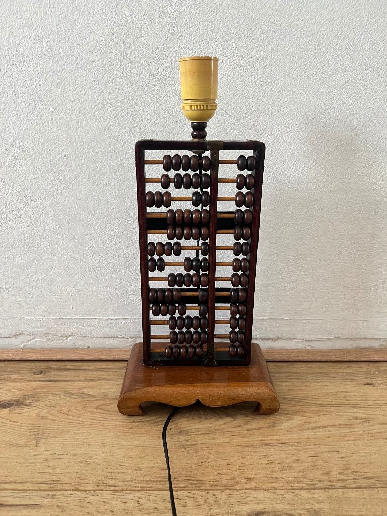 Vintage Abacus Table Lamp, Ophalen, Bureaulamp, Gebruikt, Vintage