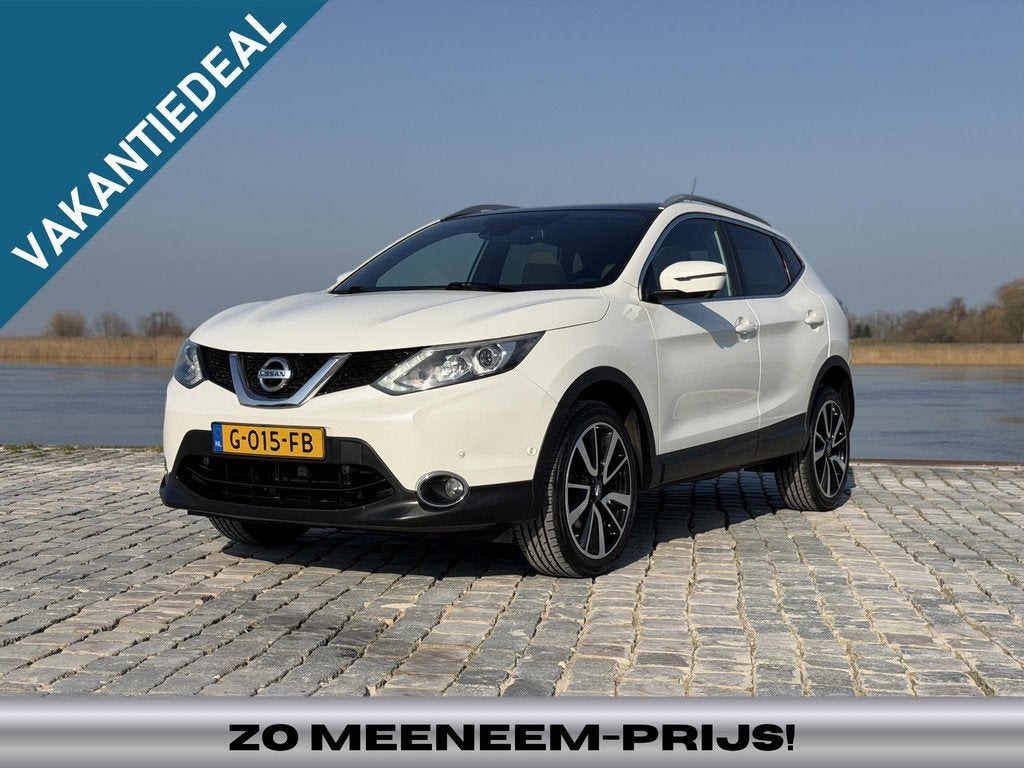 Nissan Qashqai 1.2 N-Vision|Pano|360cam|Stoelverwarming, Auto's, Nissan, Gebruikt, 116 pk, Wit, Bedrijf