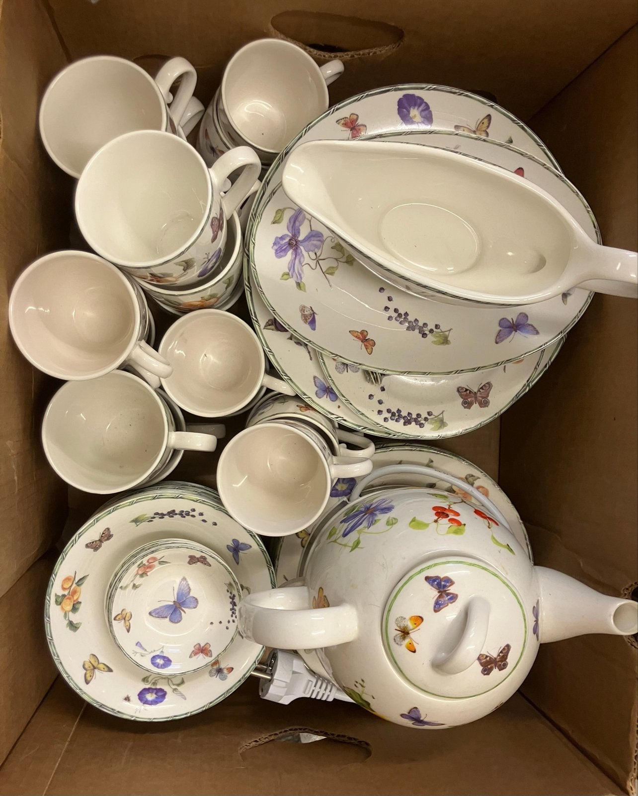 Uitgebreid JBS Home Collection servies 'Fruit & Flowers', Huis en Inrichting, Keuken | Servies, Ophalen, Gebruikt, Overige merken