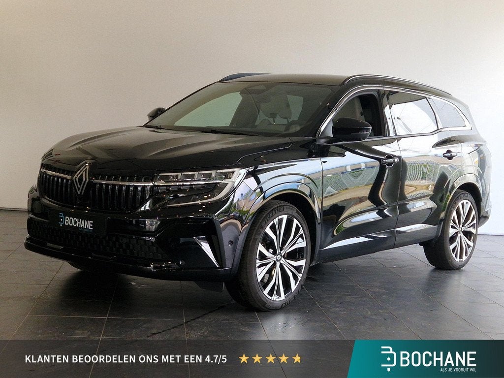 Renault Espace E-Tech full hybrid 200 iconic 7p. PANORAMADAK, Gebruikt, 1199 cc, 7 stoelen, Zwart