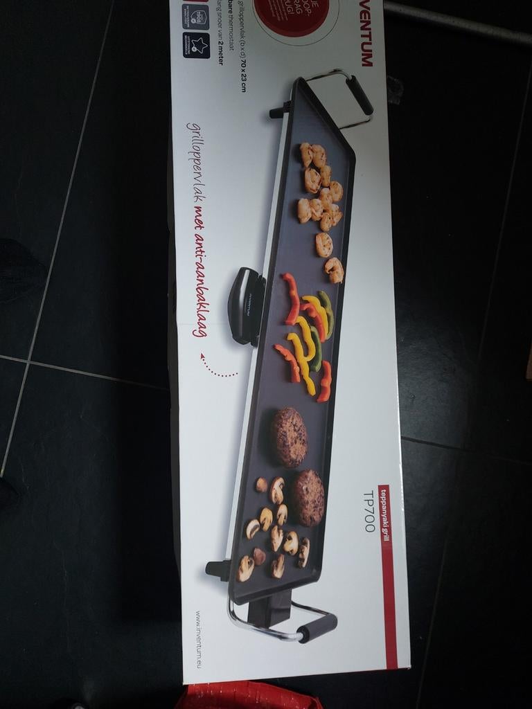 Inventum Teppanyaki Grill TP700 met anti-aanbaklaag, Ophalen of Verzenden, Nieuw, Tafelgrill