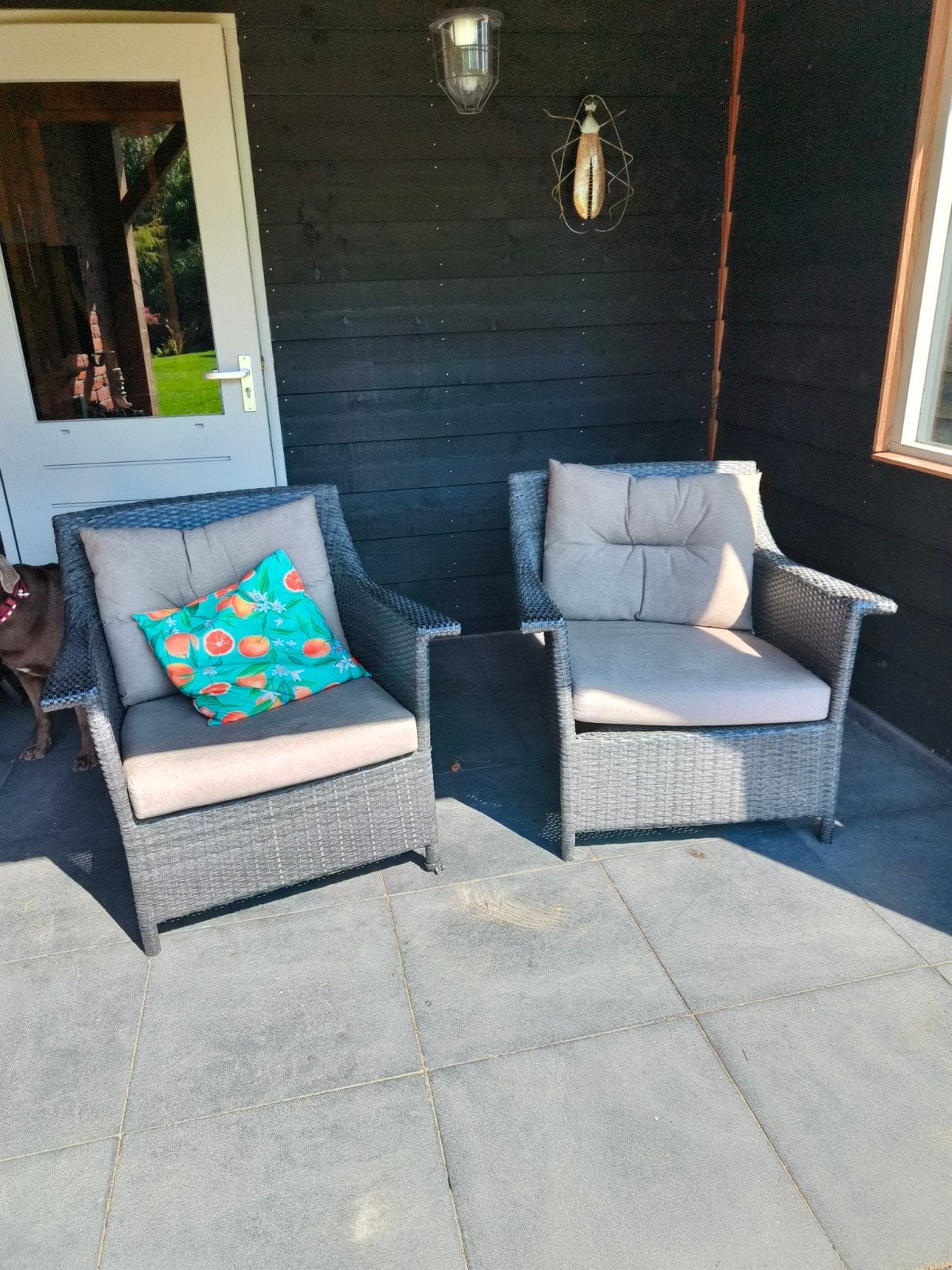 Comfortabele Wicker Tuinstoelen met Kussens, Ophalen, Gebruikt, Wicker