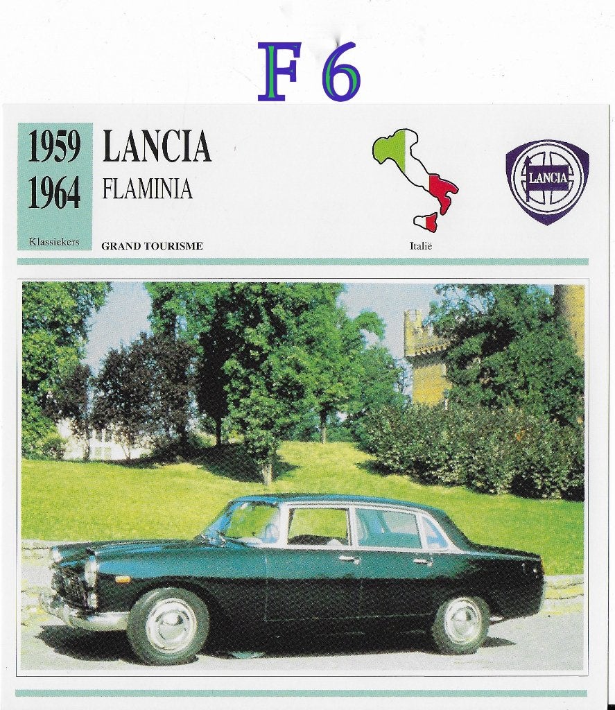F6 autokaart lancia flaminia ( 1959 - 1964 ), Ophalen of Verzenden, Zo goed als nieuw, Auto's