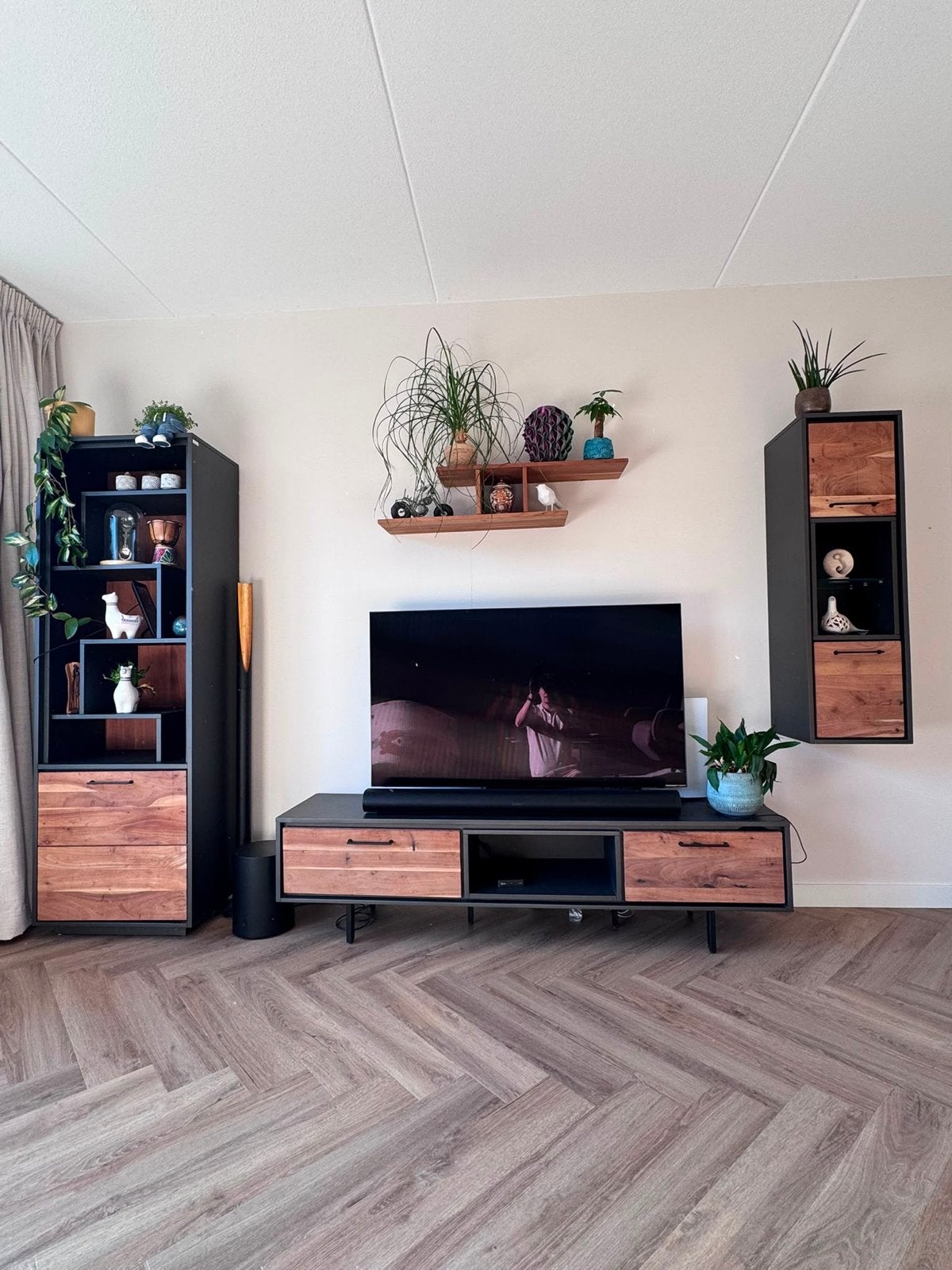 Tv meubel set, Huis en Inrichting, Kasten | Televisiemeubels, Ophalen, 100 tot 150 cm, Zo goed als nieuw, Minder dan 100 cm