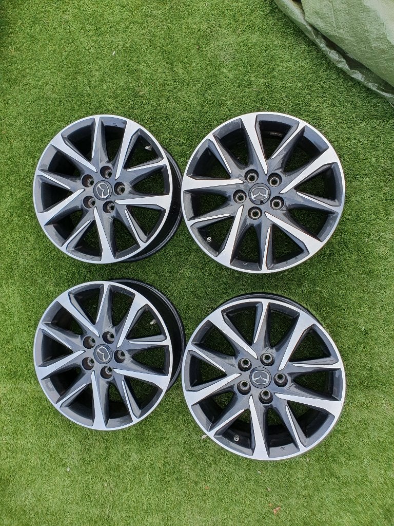 Originele Mazda 17 inch velgen diamondcut inclusief TPMS, Auto-onderdelen, Banden en Velgen, Ophalen, Velg(en), 17 inch, Winterbanden
