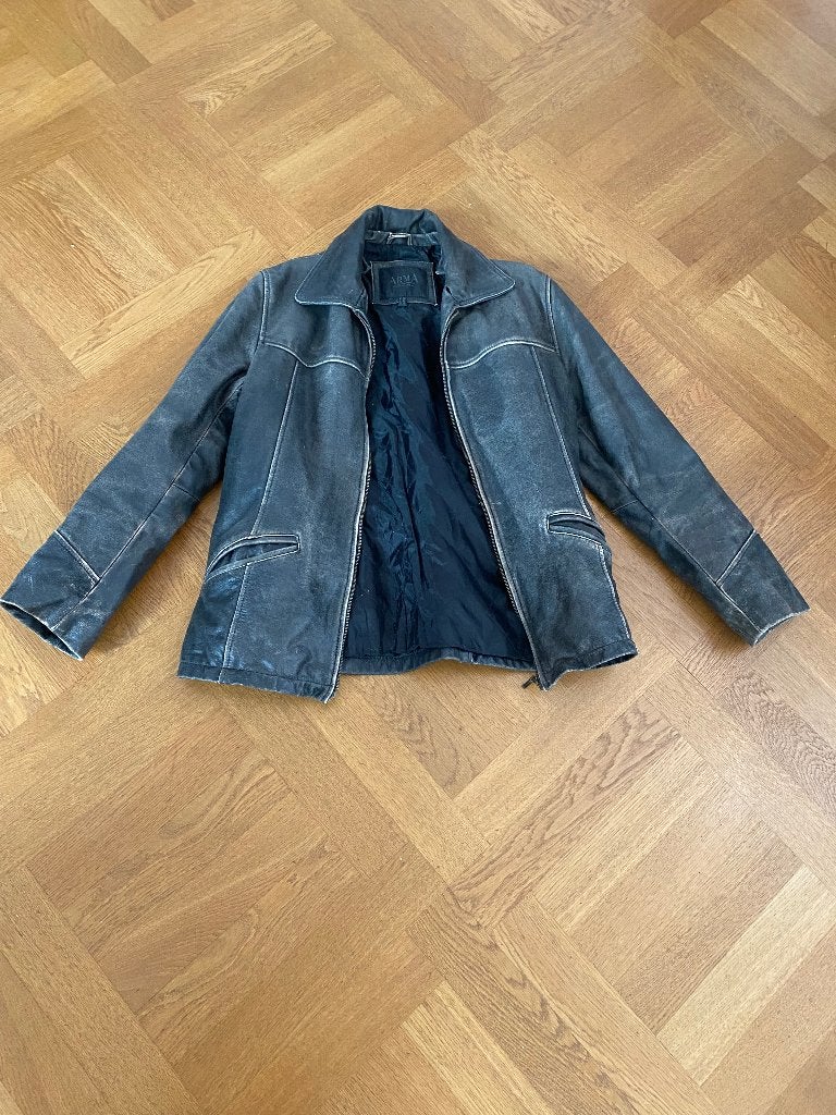 Vintage pilotenjasje dames, Kleding | Dames, Ophalen of Verzenden, Gedragen, Maat 38/40 (M), Zwart