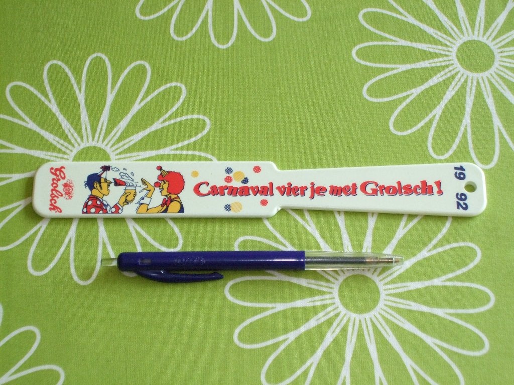 Grolsch bierafschuimer 1992 - Carnaval vier je met Grolsch B, Ophalen of Verzenden, Zo goed als nieuw, Overige typen, Grolsch