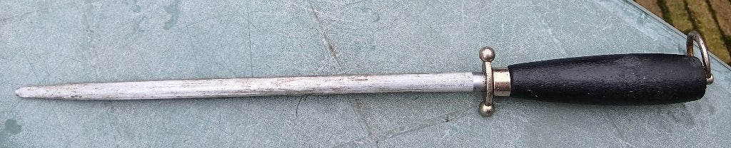 Vintage aanzetstaal rattenstaart van ZWILLING, Ophalen of Verzenden, Zo goed als nieuw, Rvs of Chroom, Overige merken