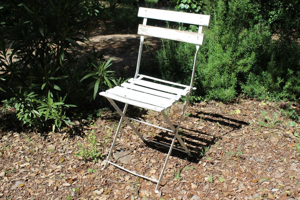 Brocante - Oude Bistro-stoeltjes!, Tuin en Terras, Ophalen, Gebruikt, Overige materialen, Stapelbaar