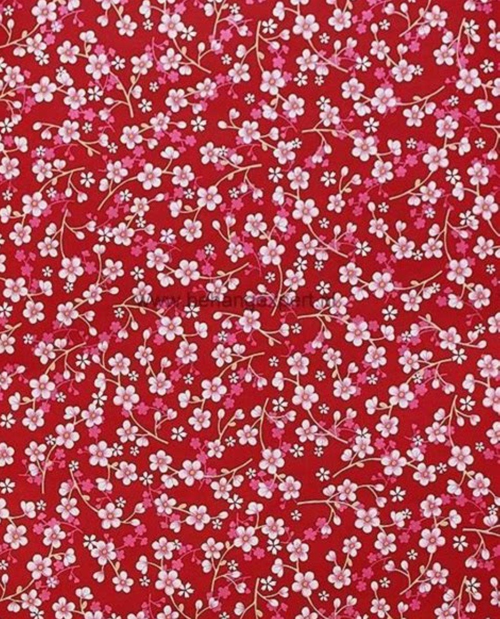 Eijffinger PiP Studio behang Cherry Blossom red, 313027, Bloemen, Ophalen of Verzenden, Rood, Vliesbehang