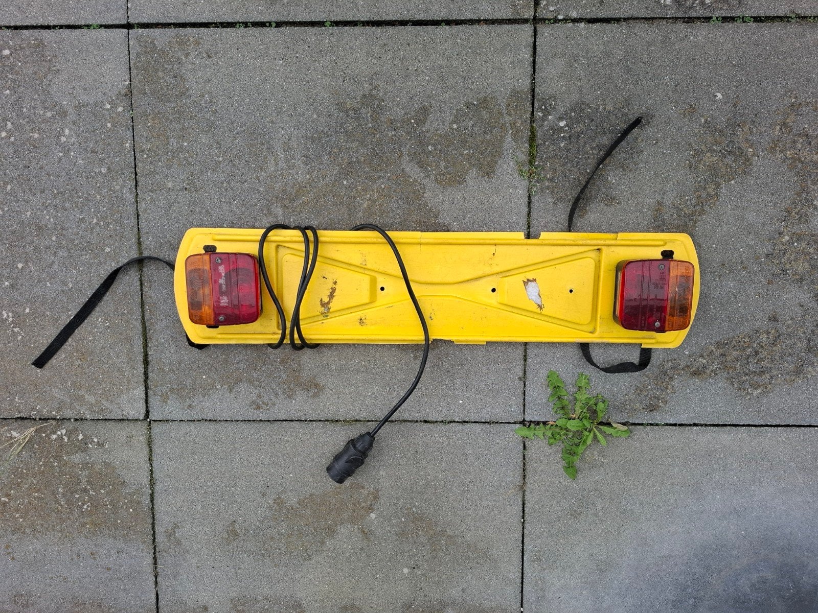 Kentekenplaat houder met verlichting en 7-polige stekker, Auto diversen, Ophalen, Gebruikt