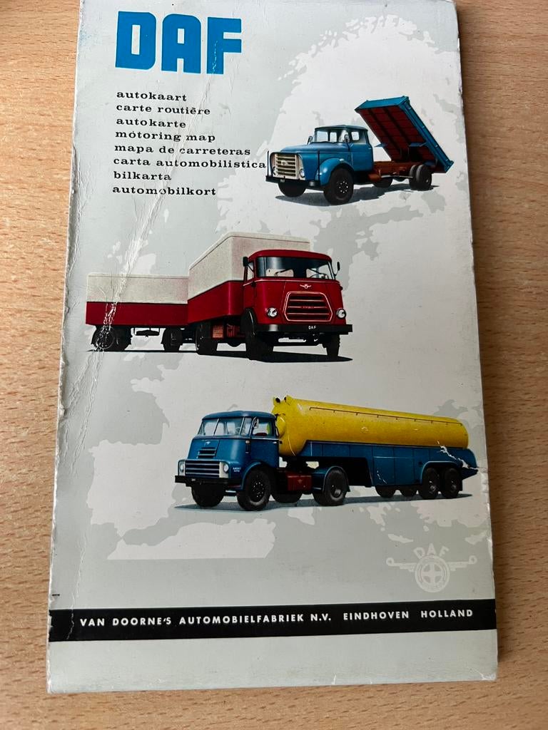 in mooie staat DAF - Wegenkaart - EUROPA - 1963, Ophalen of Verzenden