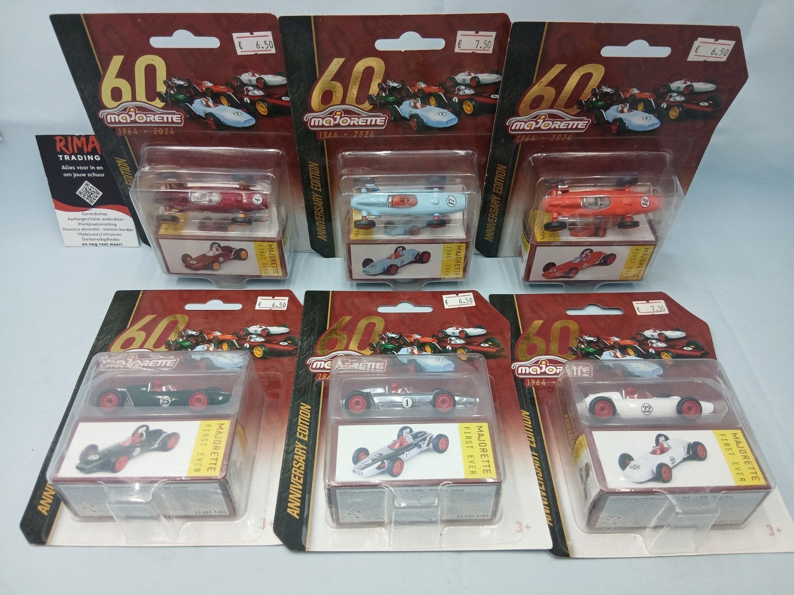 Majorette 60 Jaar Anniversary Edition Collectie (6 stuks), Ophalen of Verzenden, Nieuw, Auto