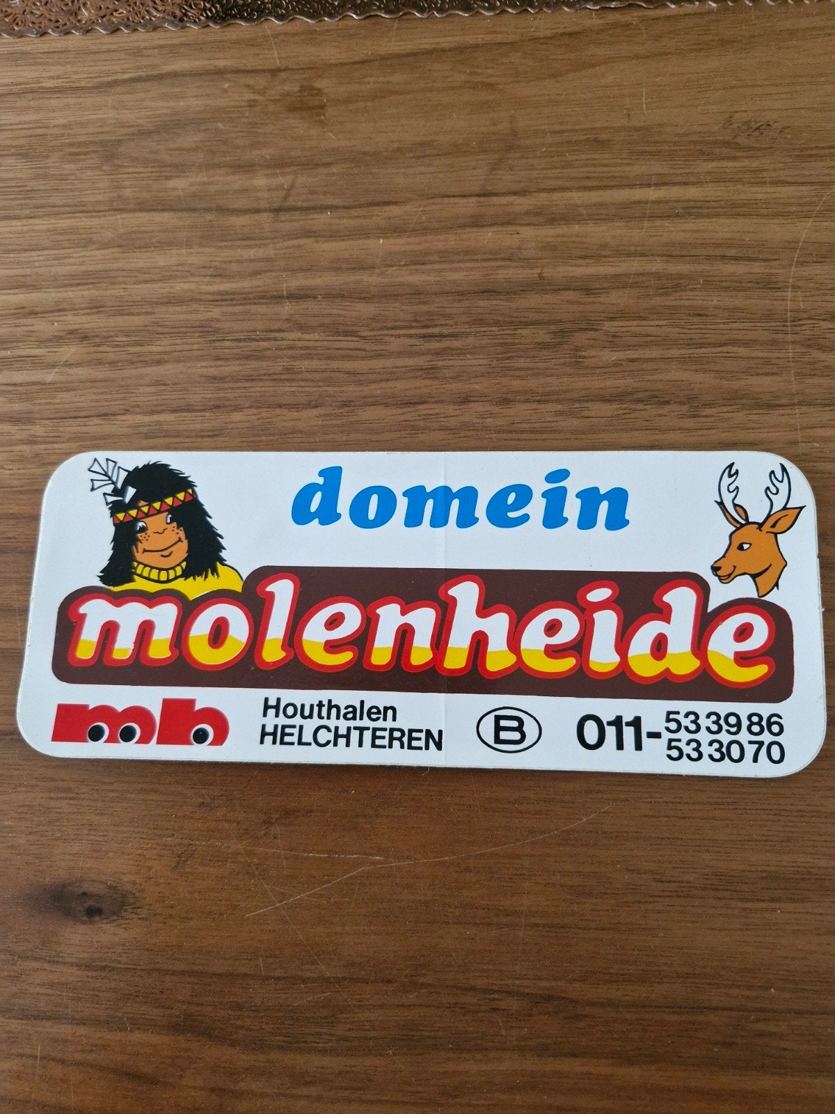 10341  Domein Molenheide Sticker - Houthalen Helchteren, Ophalen of Verzenden, Zo goed als nieuw, Sticker