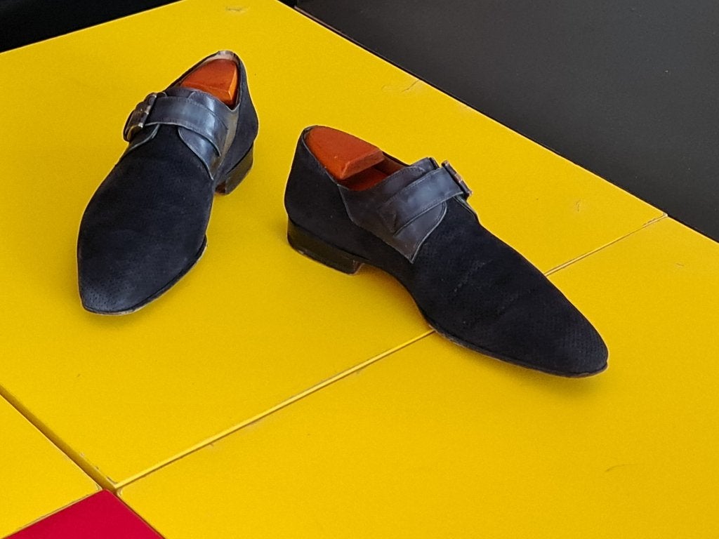 Magnanni suede met gesp en Blauwe kleur maat 40/5, Kleding | Heren, Schoenen, Magnanni, Verzenden, Blauw, Gespschoenen