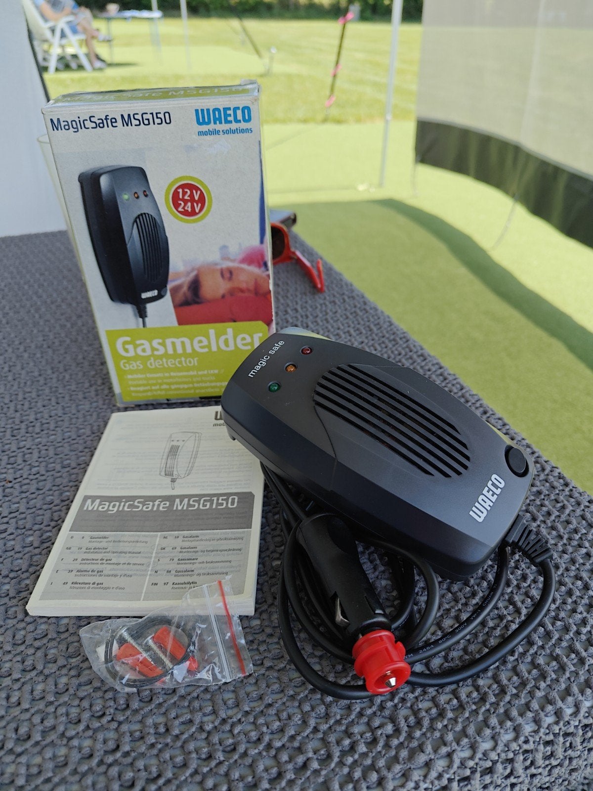 €129 Waeco MagicSafe MSG150 Gasmelder 12V/24V, Ophalen of Verzenden, Zo goed als nieuw