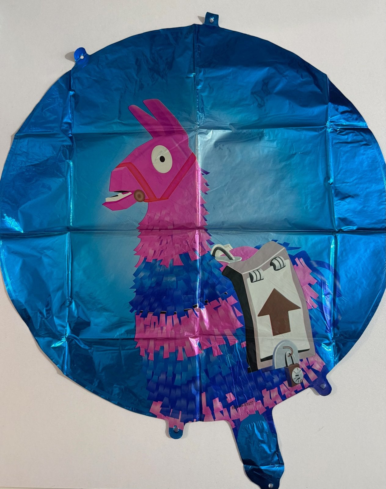 Fortnite folie ballon lama rond 45cm, Ophalen of Verzenden, Nieuw, Versiering, Verjaardag